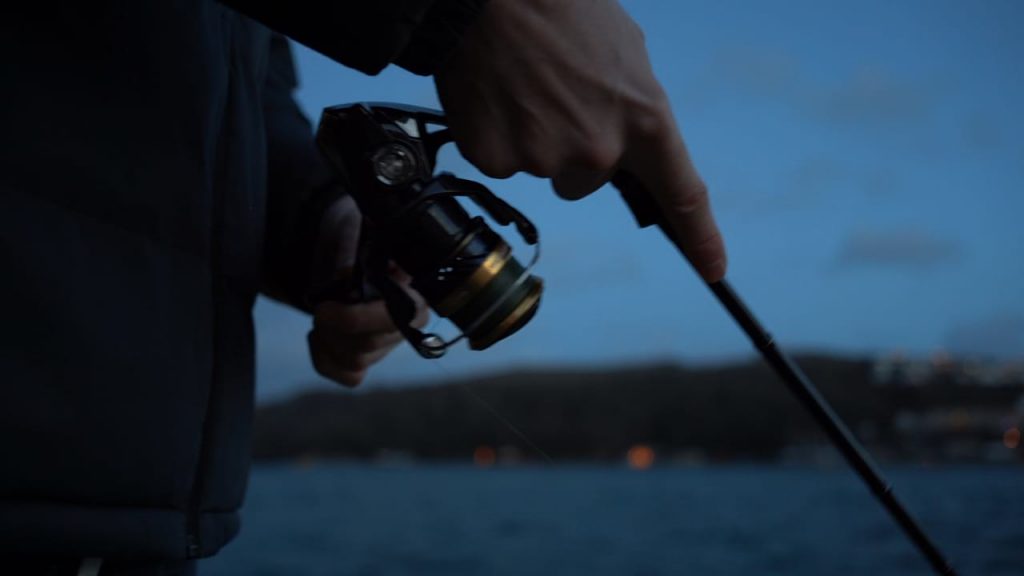 lure fishing at dusk 