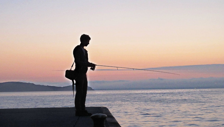 fishing in Cornwall at dawn