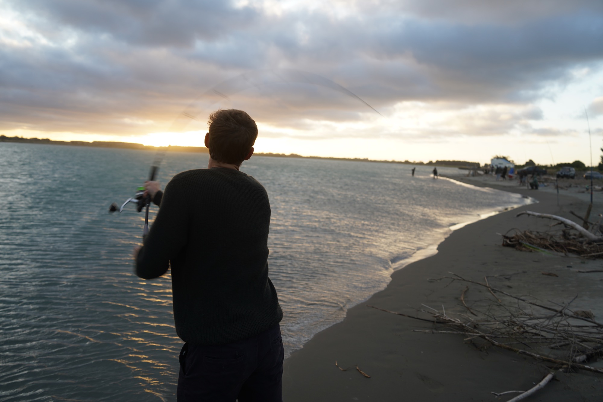 fishing at dusk 