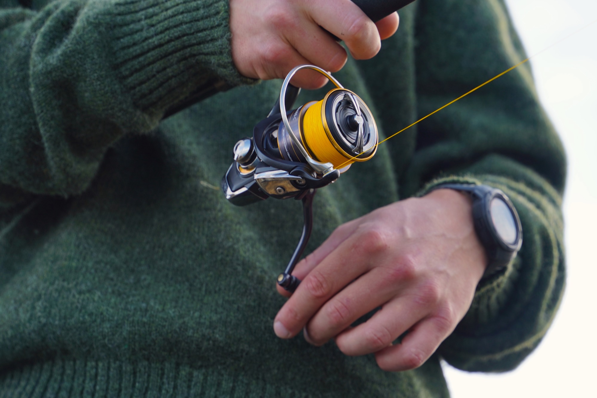 braided line on a spinning reel